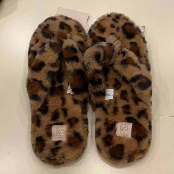 Chinese Laundry Cheetah Slippers Size 12 - Picture 1 of 4